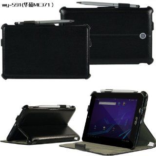 VSTN Asus Fonepad ME371MG Multi Angle Stand Slim LINE Folio PU Leather Cover Case (For Asus Ponpad ME371MG, Black I) Computers & Accessories