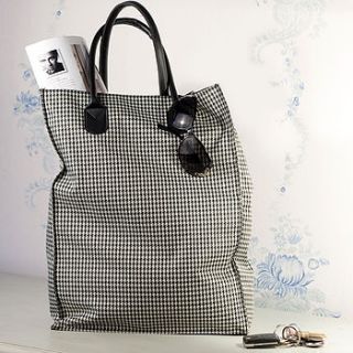 houndstooth shopping bag by jodie byrne