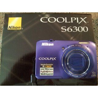 Nikon COOLPIX S6300 16 MP Digital Camera with 10x Zoom NIKKOR Glass Lens and Full HD 1080p Video (Black)  Point And Shoot Digital Cameras  Camera & Photo