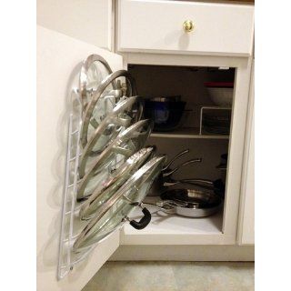 Organize It All Cabinet Door Lid Rack, Chrome Finish   Pot Lid Holders