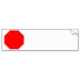 "Blank/Customizable Stop Sign Bumper Sticker"