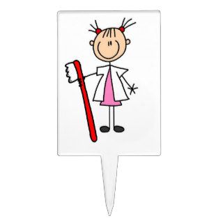Dental Assistant With Toothbrush Cake Picks