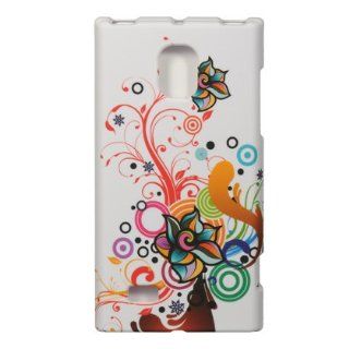 Autumn Flowers Rubberized Hard Case Cover for LG VS930 Cell Phones & Accessories