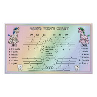 Babies Tooth Chart Posters
