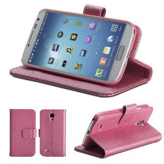 GMYLE(TM) Metallic Bling Bling Pink PU Leather Magnetic Flip Slim Fit Wallet Purse Stand Case Cover for Samsung Galaxy S IV i9500 Cell Phones & Accessories