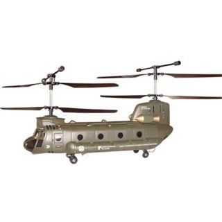 UJ367 Army Chinook 3 Channel RC Helicopter (Large)   Green Toys & Games