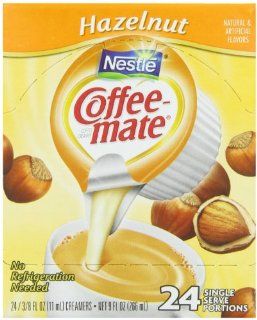 Coffee mate Coffee Creamer, Hazelnut Liquid Singles, 0.375 Ounce (Pack of 96)  Refrigerated Coffee Creamers  Grocery & Gourmet Food
