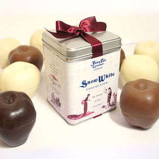 snow white filled chocolate apple gift tin by fairy tale gourmet