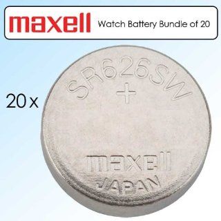 Maxell SR626SW 377 Silver Oxide Watch Battery Bundle of 20   Button Cell Batteries