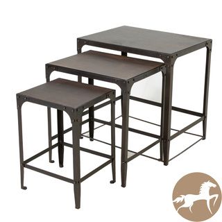 Christopher Knight Home Plano Weathered Wood Tables (Set of 3) Christopher Knight Home Coffee, Sofa & End Tables