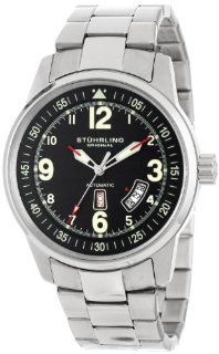 Stuhrling Original Men's 378B.33111 Aviator Tuskegee Elite Automatic Day Date Black Dial Watch Watches