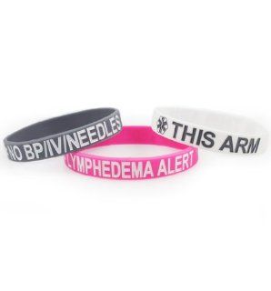 Adult Lymphedema Silicone Wristbands   Lot of 3 Health & Personal Care