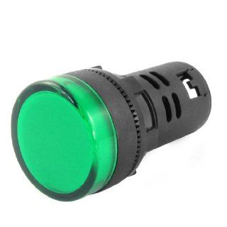 20mm Panel Mounted Hole Green LED Indicator Signal Light AC380V 20mA   Led Household Light Bulbs