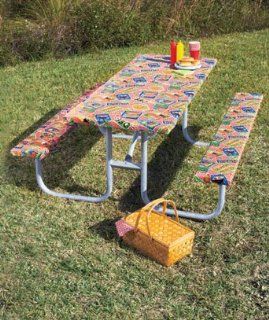 3 piece Picnic Table Cloth and Bench Covers  Patio Table Covers  Patio, Lawn & Garden