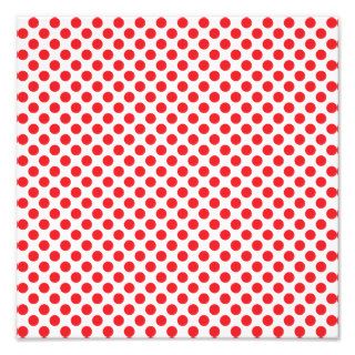 Red on White Polka Dot Photo Art