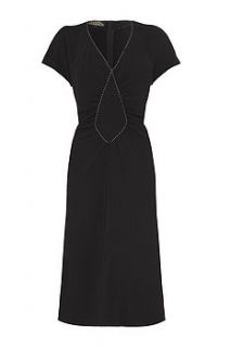 black crepe anya dress by nancy mac