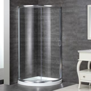 Neo Angle Door Round Shower Enclosure with Shower Base