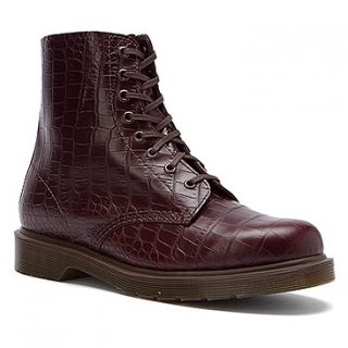 Dr Martens Pascal 8 Tie Boot  Women's   Cherry Red Croco Lthr