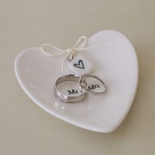 mr and mrs ring or trinket dish by the chic country home
