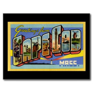 Greetings Cape Cod Massachusetts Post Card
