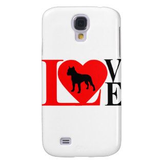 PITBULL LOVE RED AND BLACK SAMSUNG GALAXY S4 CASES