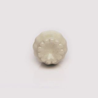 round ceramic urchin knob in white by trinca ferro