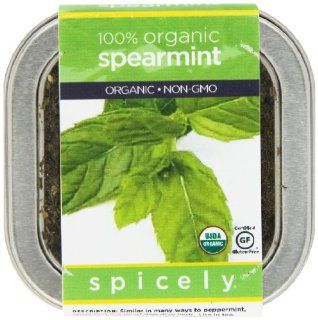 Spicely Tin Organic Mint Spearmint, 1.2 Ounce  Spices And Seasonings  Grocery & Gourmet Food