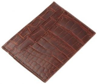 Trafalgar Men's Alligator Slim Card Case, Chestnut, One Size at  Mens Clothing store Card Case Wallets
