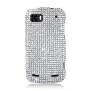 Eagle Cell PDZTEN861F377 RingBling Brilliant Diamond Case for ZTE Warp Sequent N861   Retail Packaging   Silver Cell Phones & Accessories