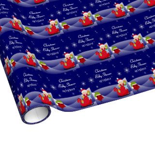 Christmas Baby Shower Wrapping Paper