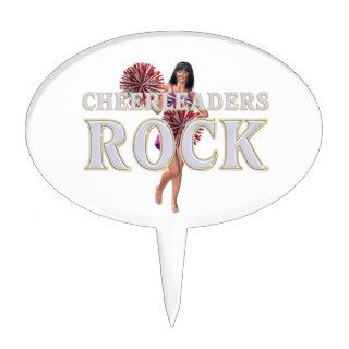 TOP Cheerleaders Rock Oval Cake Picks