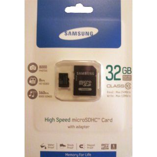Samsung 32GB High Speed microSDHC Class 10 Memory Card with Adapter. Model number MB MSBGA/US Electronics