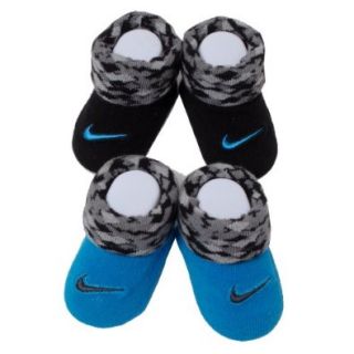 Nike 2pair Newborn Infant Booties Blue/ Black 0 6 Months Infant And Toddler Socks Shoes