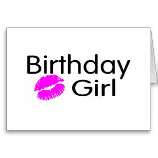 Birthday Girl (Kiss) Card