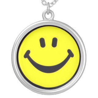 Big Yellow Smiley Face Necklaces