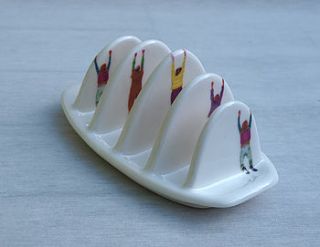 hanging people toast rack by alice mara ceramics