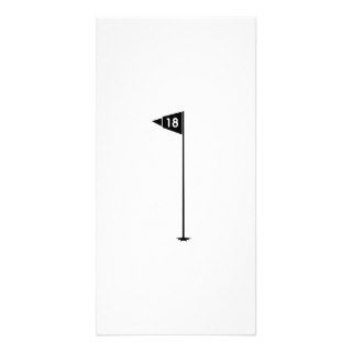 18th Hole Golf Flag Photo Card Template