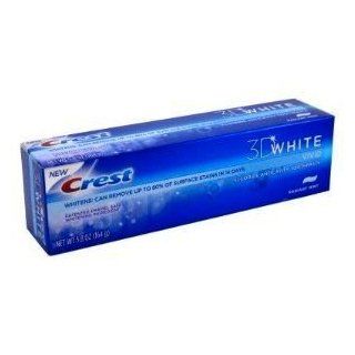 Crest 3D White Vivid Toothpaste, Fluoride, Anticavity, Radiant Mint, 5.8 oz. (Pack of 12) Health & Personal Care