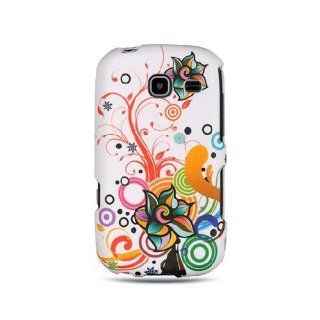 White Autumn Flower Hard Cover Case for Samsung Comment Freeform III 3 SCH R380 Cell Phones & Accessories