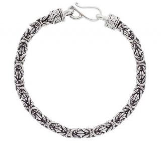 Suarti Artisan Crafted SterlinTextured Borobudur 8 Bracelet —