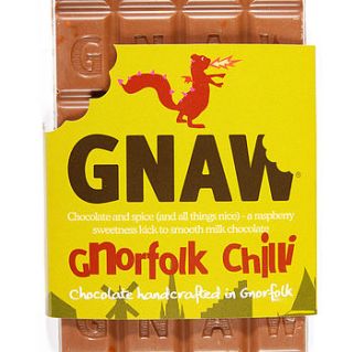 gnorfolk chilli milk chocolate bar by lisa angel homeware and gifts