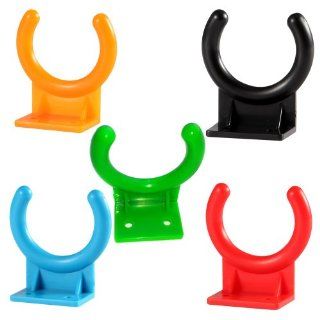 5pcs Plastic Wired Microphone Hook Holder Wall Mount Type Clip Clamp Musical Instruments
