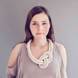 cotton knot necklace by anne morgan contemporary jewellery