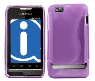 iTALKonline Motorola XT389 Motoluke Slim Grip S Line TPU Gel Case Soft Skin Cover   Purple Cell Phones & Accessories