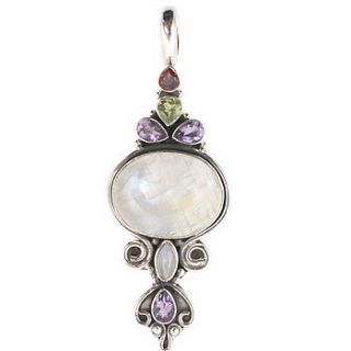 moonstone and gemstone pendant by wonderland boutique