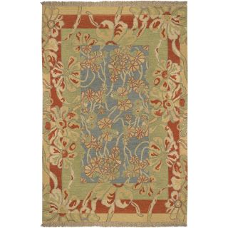 Hand knotted Legacy Collection Floral Wool Rug (10 X 14)