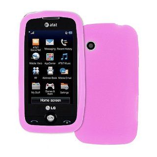 Purple Soft Silicone Gel Skin Case Cover for LG Prime GS390 Cell Phones & Accessories