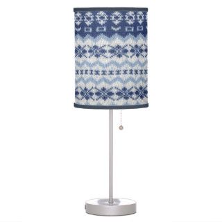 Warm sweater case   Blue  pattern Table Lamps