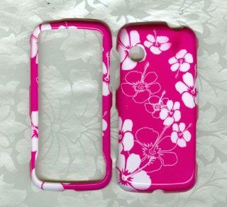 PINK FLOWER LG PRIME GS390 AT&T PHONE HARD COVER CASE [Wireless Phone Accessory] Cell Phones & Accessories