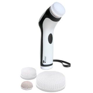 Water Resistant Professional Skin Care Face and Body Brush System by ToiletTree Products (Black)  Cleansing Face Brushes  Beauty
